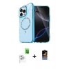 MARSİLYAN™- iPhone 16 Pro Max Kılıf Kıvılcım Form Prime - Siyah Buffer Hayalet Cam Ekran Koruyucu + Raze Metal Kamera Lens - BZ
