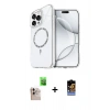 MARSİLYAN™- iPhone 16 Pro Max Kılıf Kıvılcım Form Prime - Siyah Buffer Hayalet Cam Ekran Koruyucu + Raze Metal Kamera Lens - NLGY