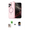 MARSİLYAN™- iPhone 16 Pro Max Kılıf Kıvılcım Form Prime - Siyah Buffer Hayalet Cam Ekran Koruyucu + Raze Metal Kamera Lens - NLGY