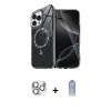 MARSİLYAN™- iPhone 16 Pro Max Kılıf Kıvılcım Form Prime - Siyah Joko Magic 5D Cam + Pers Alüminyum Kamera Lens - GS