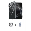 MARSİLYAN™- iPhone 16 Pro Max Kılıf Kıvılcım Form Prime - Siyah Joko Magic 5D Cam + Pers Alüminyum Kamera Lens - GI