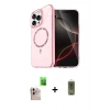 MARSİLYAN™- iPhone 16 Pro Max Kılıf Kıvılcım Form Prime - Siyah Joko Magic 5D Hayalet Cam + Natural Grey Raze Metal Kamera Lens
