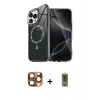 MARSİLYAN™- iPhone 16 Pro Max Kılıf Kıvılcım Form Prime - Siyah Joko Magic 5D Hayalet Cam + Pers Alüminyum Kamera Lens - CLTM