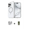 MARSİLYAN™- iPhone 16 Pro Max Kılıf Kıvılcım Form Prime - Siyah Joko Magic 5D Hayalet Cam + Pers Alüminyum Kamera Lens - GS