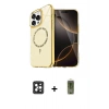 MARSİLYAN™- iPhone 16 Pro Max Kılıf Kıvılcım Form Prime - Siyah Joko Magic 5D Hayalet Cam + PVD Metal Kamera Lens - SH