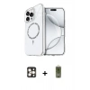 MARSİLYAN™- iPhone 16 Pro Max Kılıf Kıvılcım Form Prime - Siyah Joko Magic 5D Hayalet Cam + PVD Metal Kamera Lens - GD
