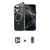 MARSİLYAN™- iPhone 16 Pro Max Kılıf Kıvılcım Form Prime - Siyah Joko Magic 5D Hayalet Cam + PVD Metal Kamera Lens - GD