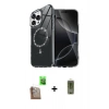 MARSİLYAN™- iPhone 16 Pro Max Kılıf Kıvılcım Form Prime - Siyah Joko Magic 5D Hayalet Cam + Raze Metal Kamera Lens - CLTM
