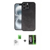 MARSİLYAN™- iPhone 16 Pro Max Kılıf Kıvılcım Işık Serisi - Şeffaf 360 Full Body Arka Koruyucu + Raze Metal Kamera Lens - BZ