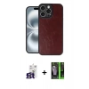 MARSİLYAN™- iPhone 16 Pro Max Kılıf Kıvılcım Işık Serisi - Şeffaf 360 Full Body Arka Koruyucu + Bilvis Titan Kamera Lens - TMGI