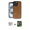 MARSİLYAN™- iPhone 16 Pro Max Kılıf Kıvılcım Işık Serisi - Şeffaf 360 Full Body Arka Koruyucu + Pers Alüminyum Kamera Lens - GS