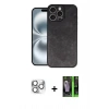 MARSİLYAN™- iPhone 16 Pro Max Kılıf Kıvılcım Işık Serisi - Şeffaf 360 Full Body Arka Koruyucu + Pers Alüminyum Kamera Lens - GS