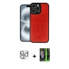 MARSİLYAN™- iPhone 16 Pro Max Kılıf Kıvılcım Işık Serisi - Şeffaf 360 Full Body Arka Koruyucu + Pers Alüminyum Kamera Lens - GS