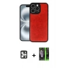MARSİLYAN™- iPhone 16 Pro Max Kılıf Kıvılcım Işık Serisi - Şeffaf 360 Full Body Arka Koruyucu + Gümüş PVD Metal Kamera Lens