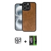 MARSİLYAN™- iPhone 16 Pro Max Kılıf Kıvılcım Işık Serisi - Şeffaf 360 Full Body Arka Koruyucu + Pers Alüminyum Kamera Lens - GI