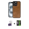MARSİLYAN™- iPhone 16 Pro Max Kılıf Kıvılcım Işık Serisi - Şeffaf 360 Full Body Arka Koruyucu + Bilvis Titan Kamera Lens - SH