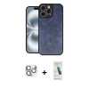 MARSİLYAN™- iPhone 16 Pro Max Kılıf Kıvılcım Işık Serisi - Şeffaf Pasifik Cam Ekran Koruyucu + Pers Alüminyum Kamera Lens - GS