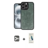 MARSİLYAN™- iPhone 16 Pro Max Kılıf Kıvılcım Işık Serisi - Şeffaf Pasifik Cam Ekran Koruyucu + PVD Metal Kamera Lens - GS