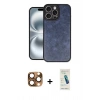 MARSİLYAN™- iPhone 16 Pro Max Kılıf Kıvılcım Işık Serisi - Şeffaf Pasifik Cam Ekran Koruyucu + Pers Alüminyum Kamera Lens - CLTM