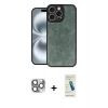 MARSİLYAN™- iPhone 16 Pro Max Kılıf Kıvılcım Işık Serisi - Şeffaf Pasifik Cam Ekran Koruyucu + Pers Alüminyum Kamera Lens - GI