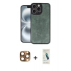 MARSİLYAN™- iPhone 16 Pro Max Kılıf Kıvılcım Işık Serisi - Şeffaf Pasifik Cam Ekran Koruyucu + Pers Alüminyum Kamera Lens - CLTM