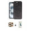 MARSİLYAN™- iPhone 16 Pro Max Kılıf Kıvılcım Işık Serisi - Şeffaf Pasifik Cam Ekran Koruyucu + Pers Alüminyum Kamera Lens - CLTM