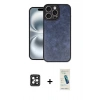 MARSİLYAN™- iPhone 16 Pro Max Kılıf Kıvılcım Işık Serisi - Şeffaf Pasifik Cam Ekran Koruyucu + PVD Metal Kamera Lens - SH