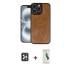 MARSİLYAN™- iPhone 16 Pro Max Kılıf Kıvılcım Işık Serisi - Şeffaf Pasifik Cam Ekran Koruyucu + PVD Metal Kamera Lens - SH