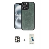 MARSİLYAN™- iPhone 16 Pro Max Kılıf Kıvılcım Işık Serisi - Şeffaf Pasifik Cam Ekran Koruyucu + PVD Metal Kamera Lens - GD