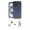 MARSİLYAN™- iPhone 16 Pro Max Kılıf Kıvılcım Işık Serisi - Şeffaf Pasifik Cam Ekran Koruyucu + Raze Metal Kamera Lens - BZ