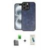 MARSİLYAN™- iPhone 16 Pro Max Kılıf Kıvılcım Işık Serisi - Şeffaf Pasifik Cam Ekran Koruyucu + Raze Metal Kamera Lens - SH