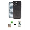 MARSİLYAN™- iPhone 16 Pro Max Kılıf Kıvılcım Işık Serisi - Şeffaf Pasifik Cam Ekran Koruyucu + Raze Metal Kamera Lens - CLTM