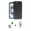 MARSİLYAN™- iPhone 16 Pro Max Kılıf Kıvılcım Işık Serisi - Şeffaf Pasifik Cam Ekran Koruyucu + Raze Metal Kamera Lens - NLGY