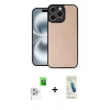 MARSİLYAN™- iPhone 16 Pro Max Kılıf Kıvılcım Işık Serisi - Şeffaf Pasifik Cam Ekran Koruyucu + Raze Metal Kamera Lens - BZ