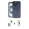 MARSİLYAN™- iPhone 16 Pro Max Kılıf Kıvılcım Işık Serisi - Şeffaf Pasifik Cam Ekran Koruyucu + Raze Metal Kamera Lens - NLGY
