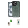 MARSİLYAN™- iPhone 16 Pro Max Kılıf Kıvılcım Işık Serisi - Şeffaf Pasifik Cam Ekran Koruyucu + Raze Metal Kamera Lens - NLGY