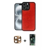 MARSİLYAN™- iPhone 16 Pro Max Kılıf Kıvılcım Işık Serisi - Siyah 360 Mat Full Body Arka Koruyucu + Pers Alüminyum Kamera Lens - CLTM