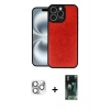 MARSİLYAN™- iPhone 16 Pro Max Kılıf Kıvılcım Işık Serisi - Siyah 360 Mat Full Body Arka Koruyucu + Pers Alüminyum Kamera Lens - GS