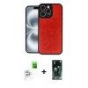 MARSİLYAN™- iPhone 16 Pro Max Kılıf Kıvılcım Işık Serisi - Siyah 360 Mat Full Body Arka Koruyucu + Raze Metal Kamera Lens - BZ