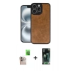 MARSİLYAN™- iPhone 16 Pro Max Kılıf Kıvılcım Işık Serisi - Siyah 360 Mat Full Body Arka Koruyucu + Raze Metal Kamera Lens - NLGY