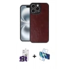 MARSİLYAN™- iPhone 16 Pro Max Kılıf Kıvılcım Işık Serisi - Siyah 3D Antistatik Cam Ekran Koruyucu + Bilvis Titan Kamera Lens - SH