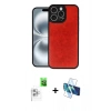 MARSİLYAN™- iPhone 16 Pro Max Kılıf Kıvılcım Işık Serisi - Siyah 3D Antistatik Cam Ekran Koruyucu + Raze Metal Kamera Lens - BZ