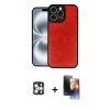 MARSİLYAN™- iPhone 16 Pro Max Kılıf Kıvılcım Işık Serisi - Siyah 3D Antistatik Mat Seramik Nano Ekran Koruyucu + Gümüş PVD Metal Kamera Lens
