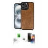 MARSİLYAN™- iPhone 16 Pro Max Kılıf Kıvılcım Işık Serisi - Siyah 3D Antistatik Mat Seramik Nano Ekran Koruyucu + Raze Metal Kamera Lens - BZ