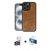 MARSİLYAN™- iPhone 16 Pro Max Kılıf Kıvılcım Işık Serisi - Siyah 3D Antistatik Seramik Nano Ekran Koruyucu + Bilvis Titan Kamera Lens - GS