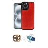 MARSİLYAN™- iPhone 16 Pro Max Kılıf Kıvılcım Işık Serisi - Siyah 3D Antistatik Seramik Nano Ekran Koruyucu + Pers Alüminyum Kamera Lens - CLTM