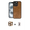 MARSİLYAN™- iPhone 16 Pro Max Kılıf Kıvılcım Işık Serisi - Siyah Bilvis 3D Cam Ekran Koruyucu + Pers Alüminyum Kamera Lens - CLTM
