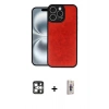 MARSİLYAN™- iPhone 16 Pro Max Kılıf Kıvılcım Işık Serisi - Siyah Bilvis 3D Cam Ekran Koruyucu + PVD Metal Kamera Lens - GS