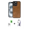 MARSİLYAN™- iPhone 16 Pro Max Kılıf Kıvılcım Işık Serisi - Siyah Bilvis 3X AR Hayalet Cam Ekran Koruyucu + Raze Metal Kamera Lens - BZ