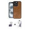MARSİLYAN™- iPhone 16 Pro Max Kılıf Kıvılcım Işık Serisi - Siyah Bilvis 3X AR Hayalet Cam Ekran Koruyucu + Bilvis Titan Kamera Lens - TMGI